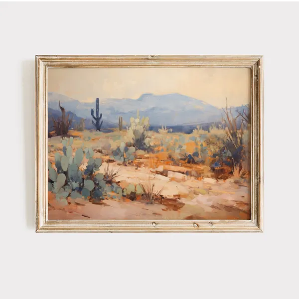 Desert Painting Print, Southwestern Landscape Art