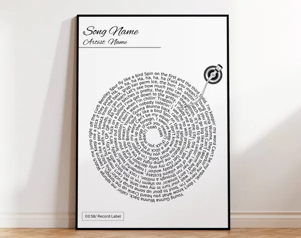 Custom Song Poster, Personalized Anniversary Art Print