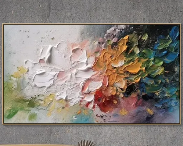 Abstract Flower Painting, Boho Botanical Art Print