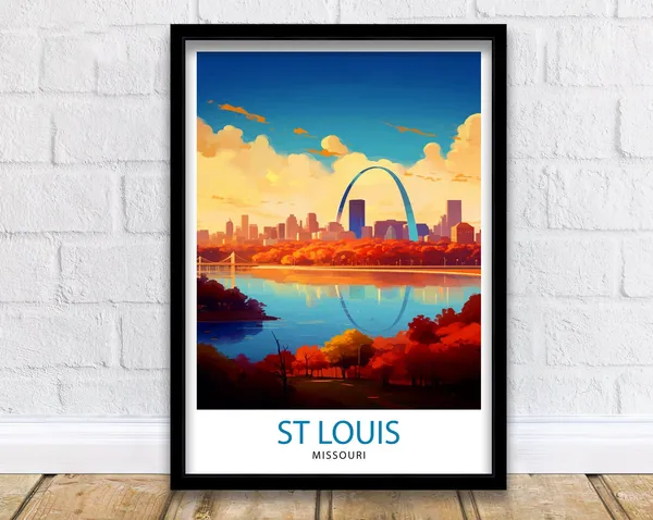 St Louis Missouri Travel Poster, USA Art Print