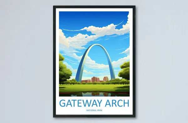 Gateway Arch National Park Travel Poster