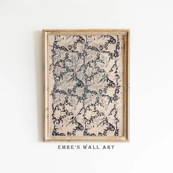 Vintage Floral Sketch Art Print, Botanical Drawing