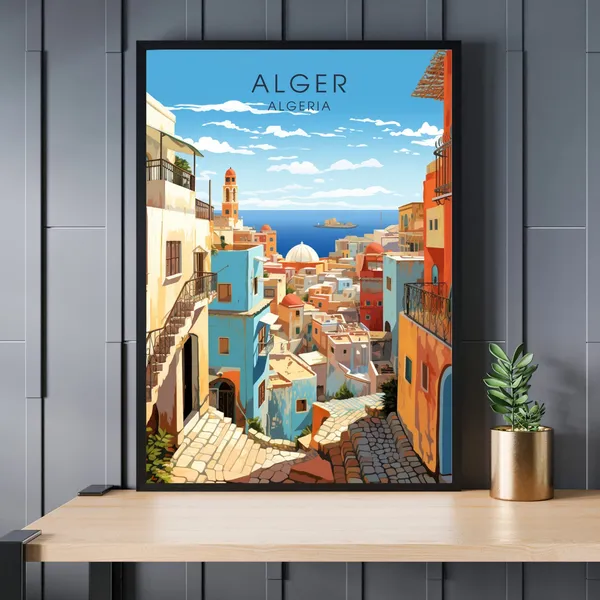 Algiers Casbah Of Algeria Travel Poster