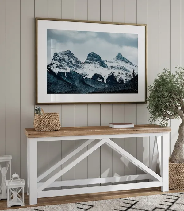 Three Sisters Mountain, Canmore Banff Photo Art Print