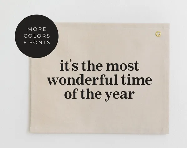 Most Wonderful Time Of The Year Christmas Banner