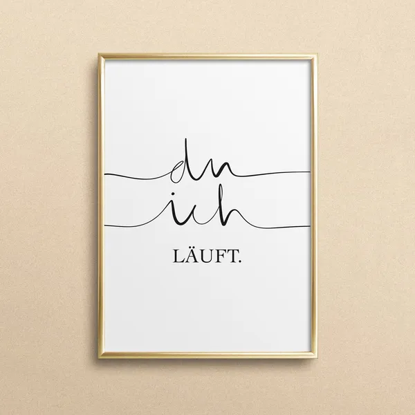 Du Ich Luft Typography Love Poster Print