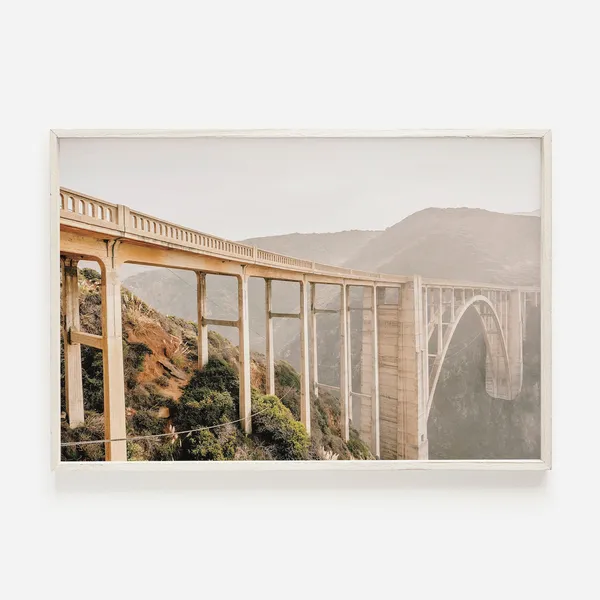 Big Sur Coastal Print, Bixby Bridge Beach Landscape