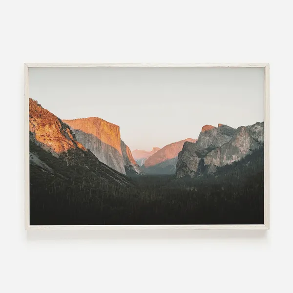 Yosemite Tunnel View Rustic Travel Poster