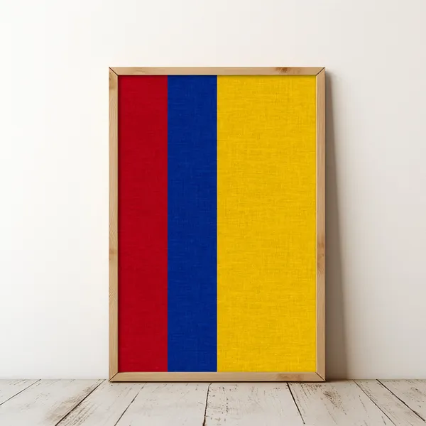 Colombia Colombian Flag Travel Poster, Wall Art