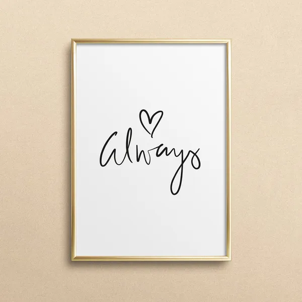 Always Typography Art Print, Romantic Quote Decor