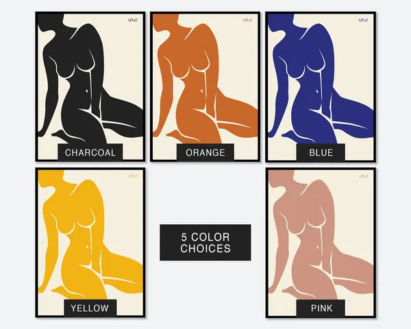 Matisse-Inspired Nu Bleu Figure Art Print