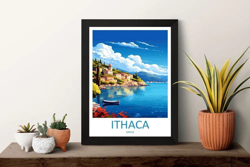 Ithaca Travel Poster, Greece Wall Decor - Image 3
