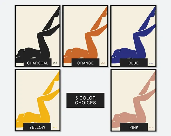 Matisse-Inspired Nude Bleu Figure Poster