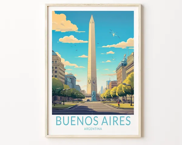Buenos Aires Argentina Travel Poster, Travel Print