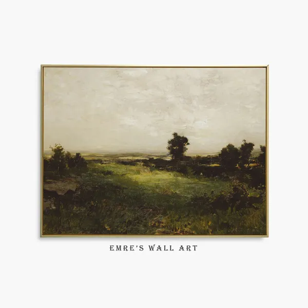 Moody Landscape Vintage Farmhouse Art Print