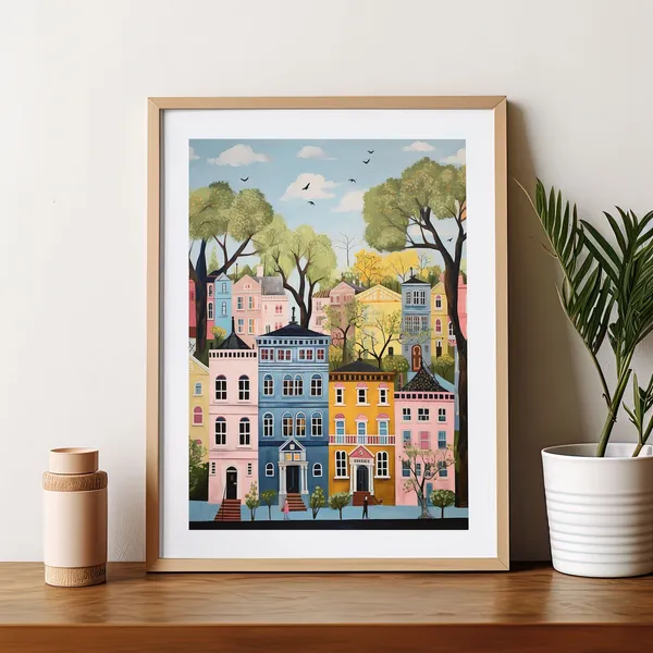 Savannah, Georgia Watercolor Travel Art Print