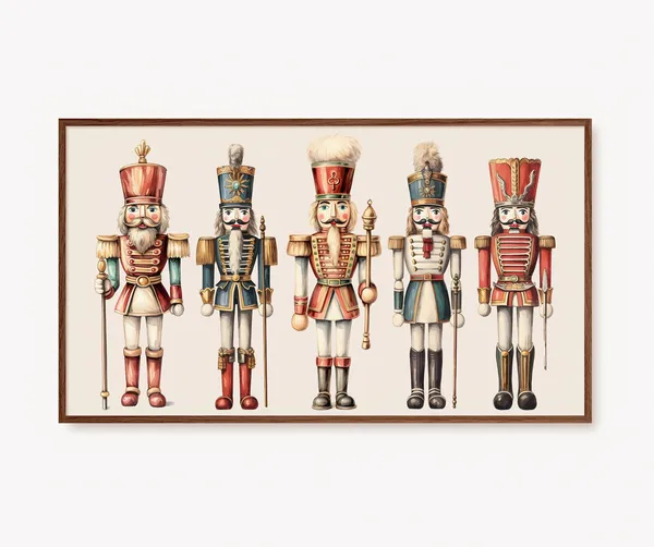 Christmas Nutcracker TV Art, Holiday Decor Print