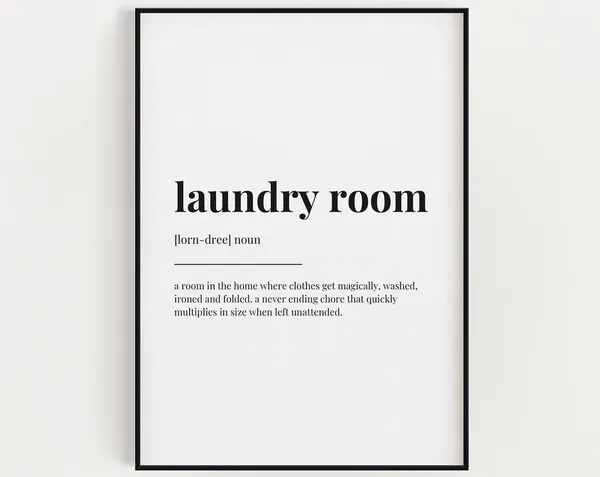 Laundry Room Definition Meaning, Utility Room Print