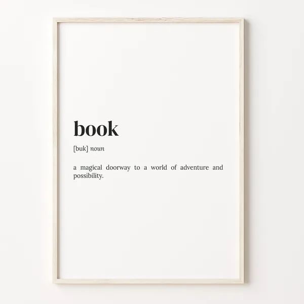 Book Definition Dictionary Poster Art Print