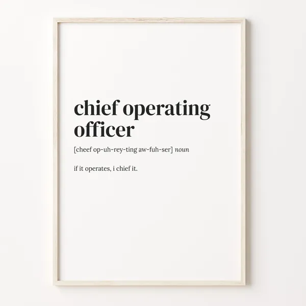Chief Operating Officer Definition Humor Poster