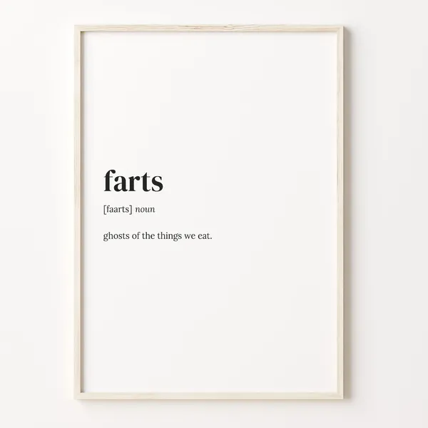 Farts Definition Dictionary Quote Poster Print