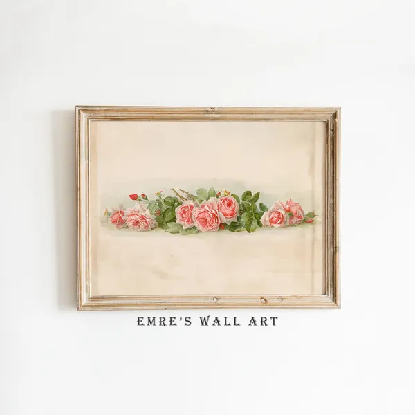 Vintage Roses Still Life Floral Art Print