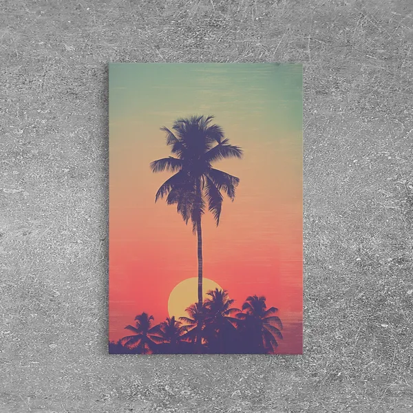 Palm Tree Tropical Minimalist Art Print, Dorm Decor