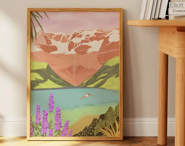 Laguna Humantay Peru Travel Poster, Art Print