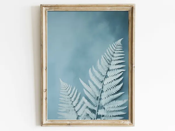 Fern Botanical Wall Art, Rustic Vintage Art Print