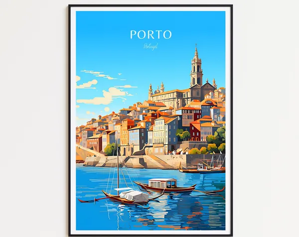 Porto Travel Poster, Portugal Travel Art Print