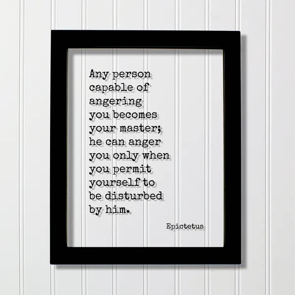 Epictetus Quote, Stoic Philosophy Art Print