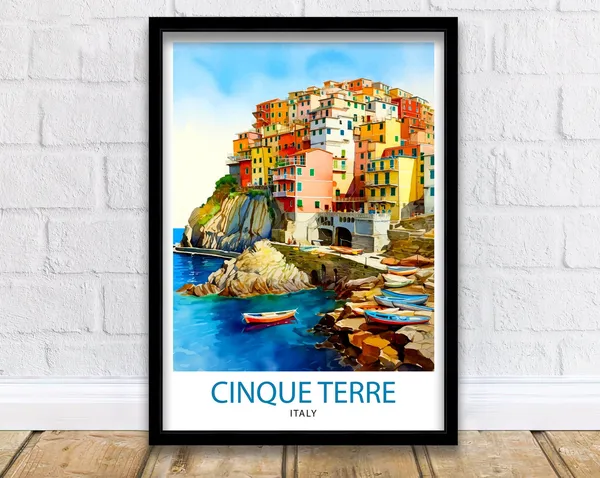 Cinque Terre Italy Travel Poster, Italy Home Decor