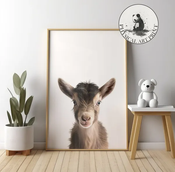 Baby Goat Art Print, Nursery Decor