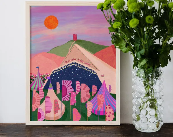 Custom Festival Poster, Music Concert Art Print