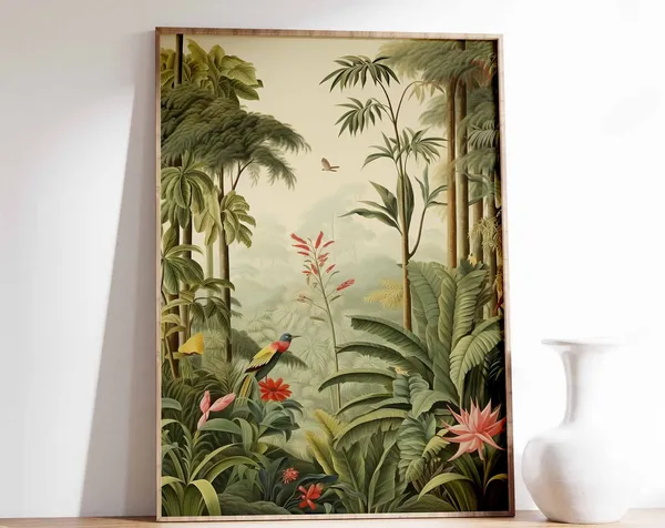 Henri Rousseau Tropical Floral Botanical Art Print