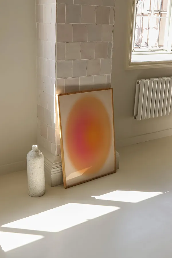 Gradient Aura Summer Orange Aesthetic Art Print