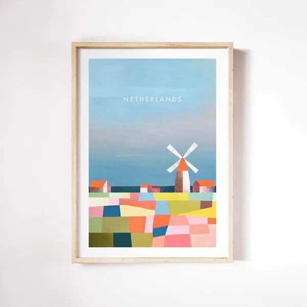 Netherlands Tulip Fields by Henry Rivers Art Print