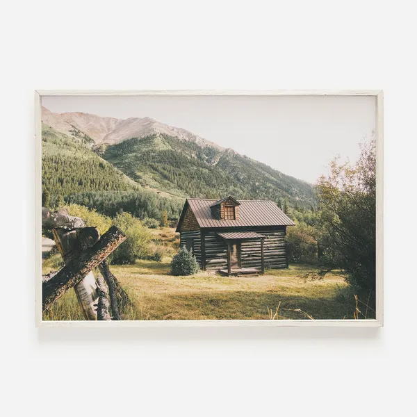Cabin In Colorado Mountains Landscape Poster
