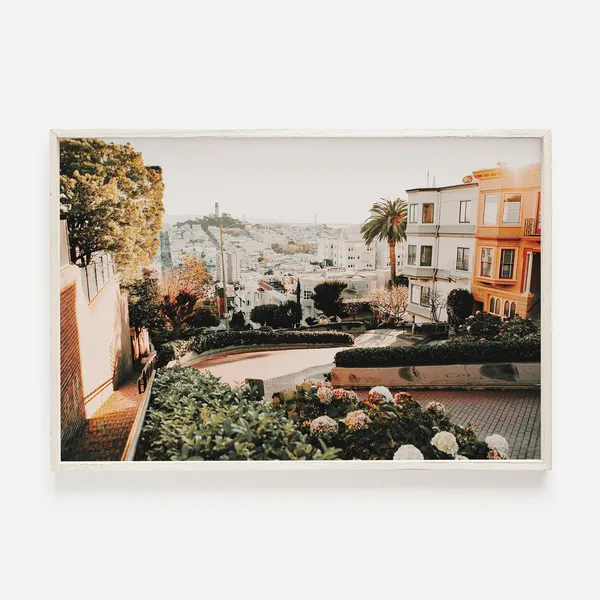 Lombard Street San Francisco Travel Poster, Boho