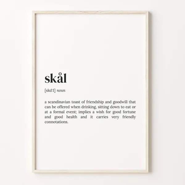 Skl Definition Dictionary Poster, Cheers Quote Art
