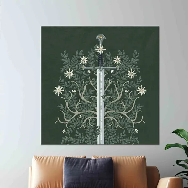 Gollum 3D Glass Art Green Wallpaper Poster