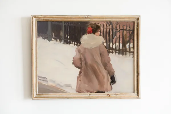 Pink Winter New York City Apartment Art Print