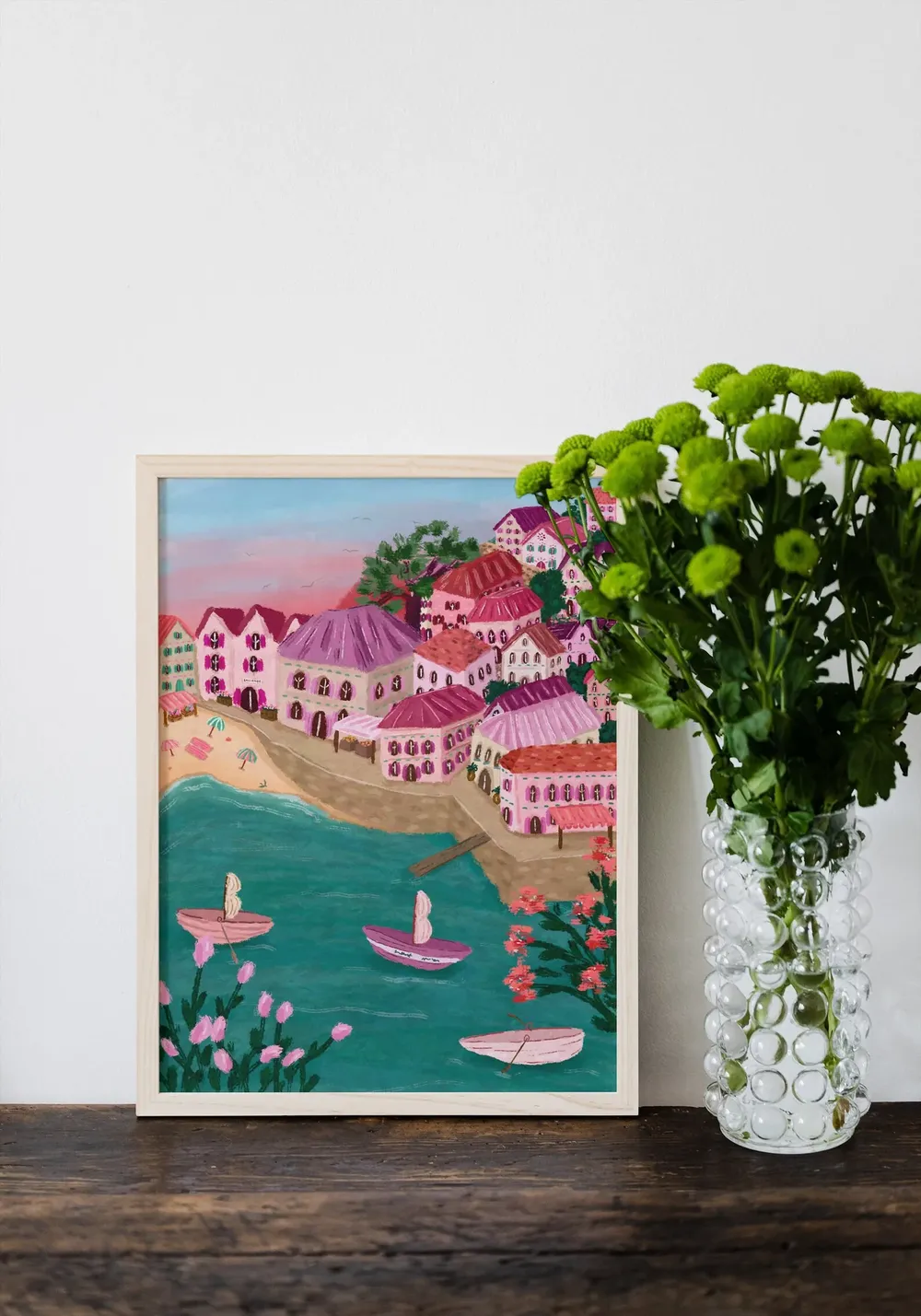 Salcombe Salcombe Retro Beach Art Print - Image 6