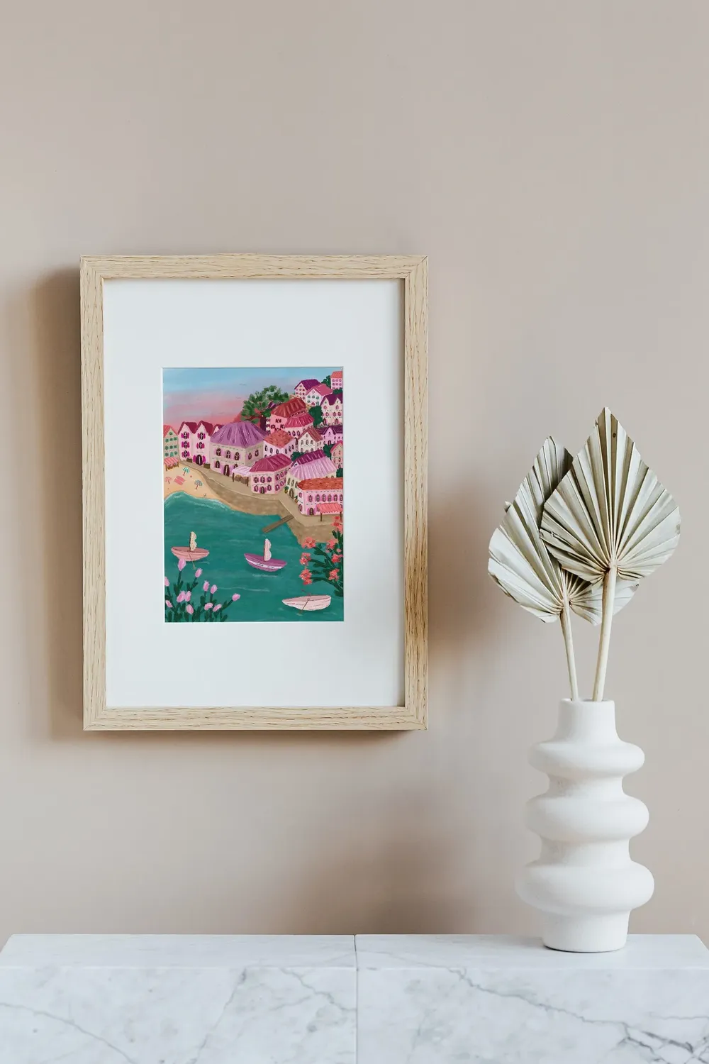Salcombe Salcombe Retro Beach Art Print - Image 5