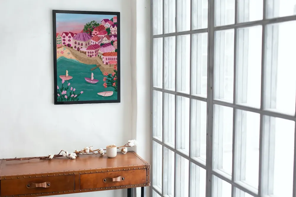 Salcombe Salcombe Retro Beach Art Print - Image 4