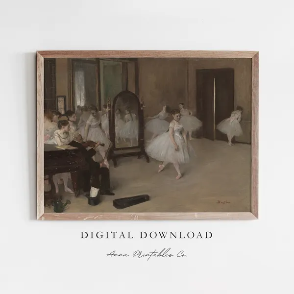 Ballet Class by Edgar Degas, Vintage Art Print