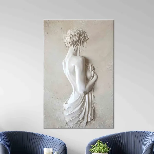 Abstract Woman Sculpture Art Print, Modern Portrait