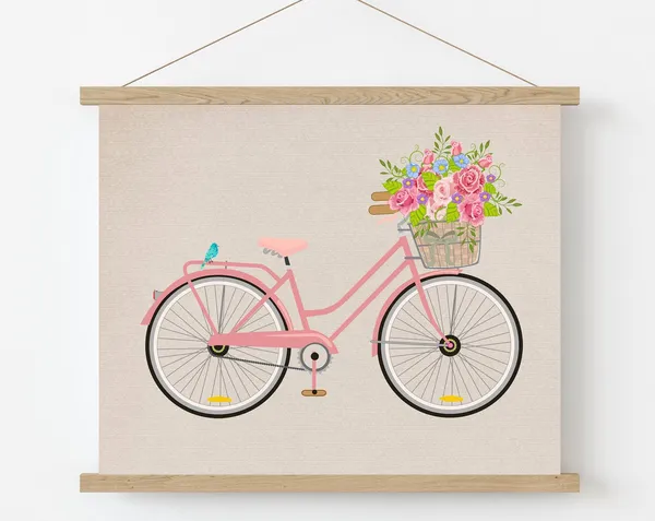 Bicycle Pink Bike Art, Nursery And Teen Decor