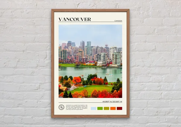 Vancouver Real Photo Travel Poster, Canada