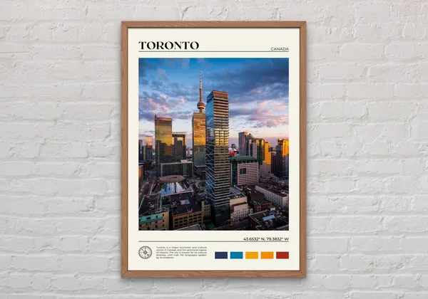 Toronto Real Photo Travel Poster, Canada Wall Art